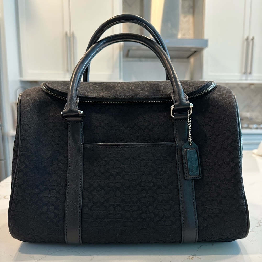 Black Coach Signature Mini Boston Bag